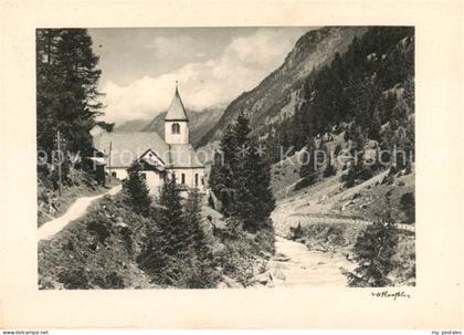 St Leonhard Pitztal Tirol AT Kirche Kupfertiefdruck Serie T/8 Das choene Pitztal