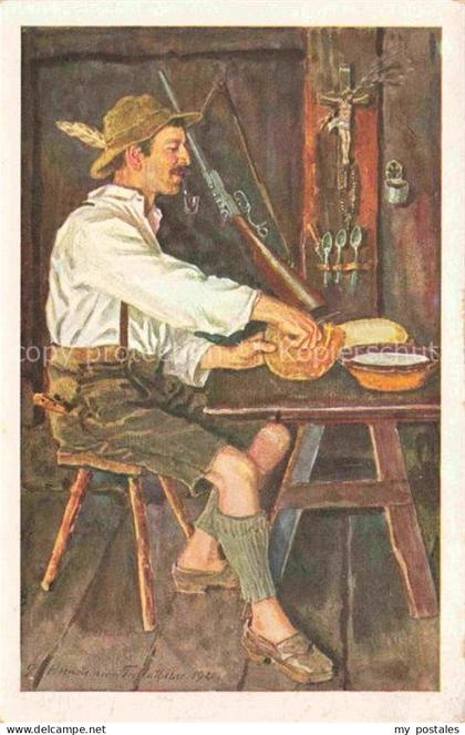 Wattental Wattens Tirol AT Senner aus dem Wattentale in Tiroler Tracht