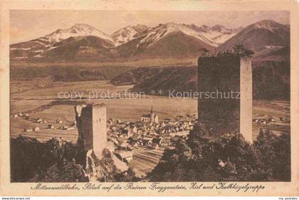 Zirl Oberinntal Tirol AT Mittenwaldbahn Ruinen Fraggenstein Zirl Kalkkoegelgrupp