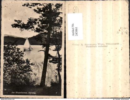 243861,Am Klopeinersee b. Völkermarkt Partie Segelboot