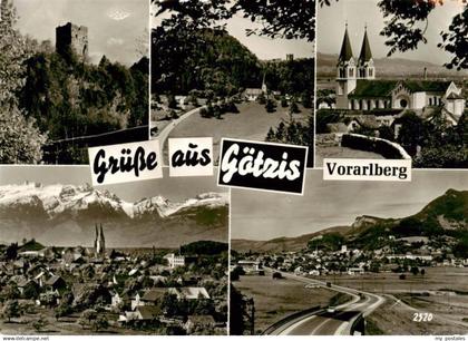 Goetzis Meschach Vorarlberg AT Burg Panorama Kirche Ortspartien