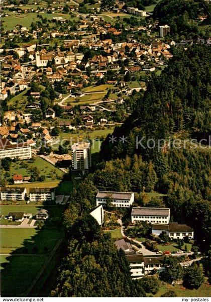 Goetzis Vorarlberg Jugend und Bildungshaus St Arbogast Fliegeraufnahme