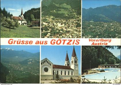 Goetzis Vorarlberg Totalansicht Panorama Kirche Schwimmbad