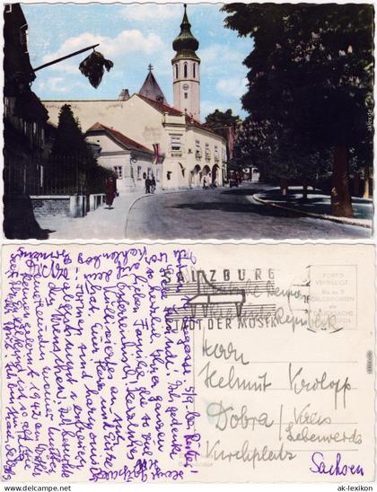 Grinzing-Wien Grinzing Straßenansicht, Fahnen 1968