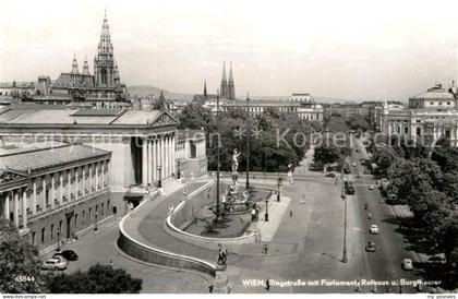 Wien Ringstrasse mit Parlament Rathaus Burgtheater