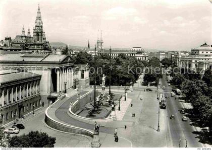 Wien Ringstrasse mit Parlament und Rathaus