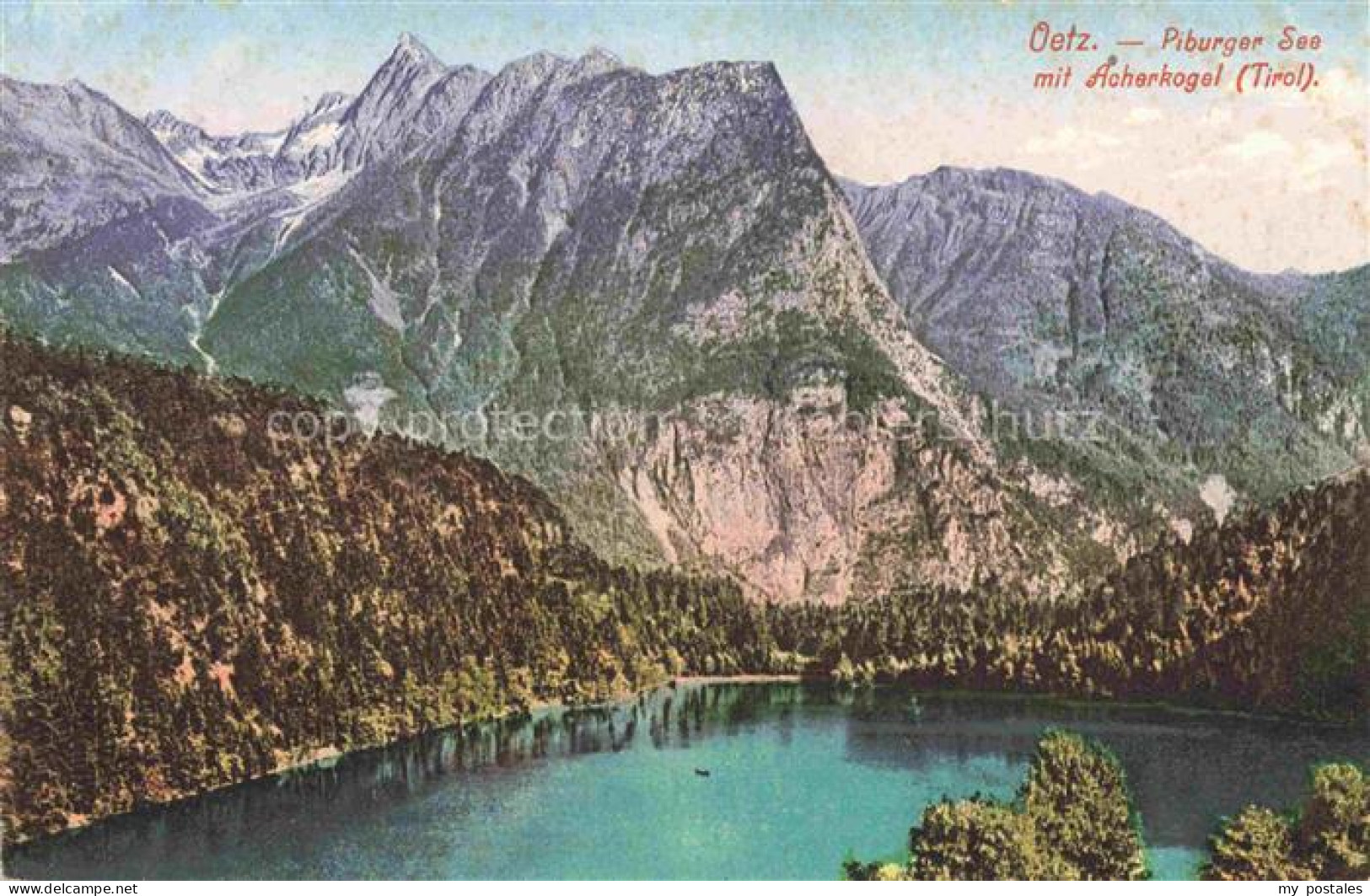 Oetz oetz Tirol AT Panorama Piburger See mit Acherkogel