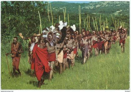 Masaai Dancers, Vintage PC, Africa in Pictures