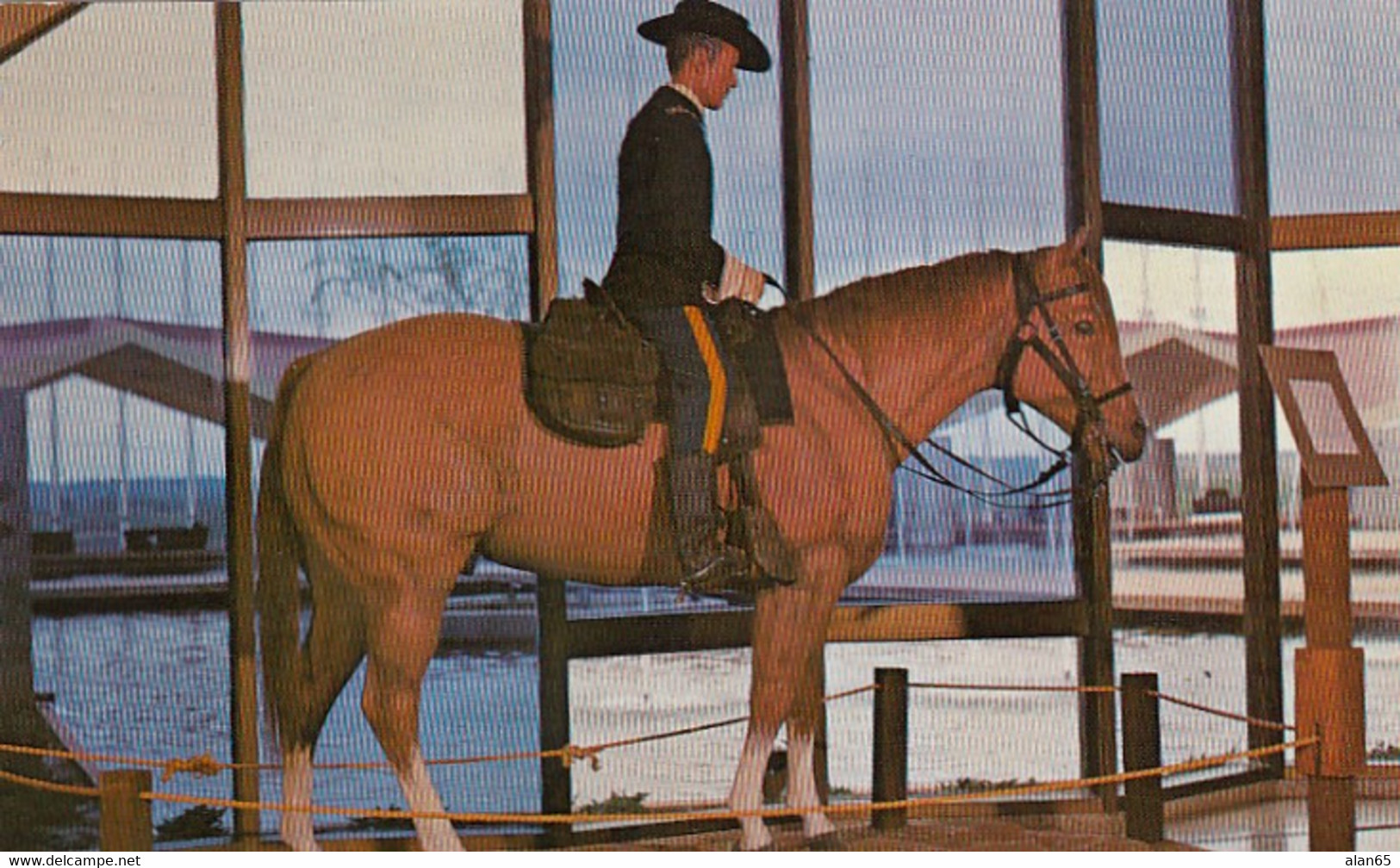 Oklahoma City OK, Cowboy Hall of Fame Western Heritage Center Route 66, c1960s Vintage Postcard