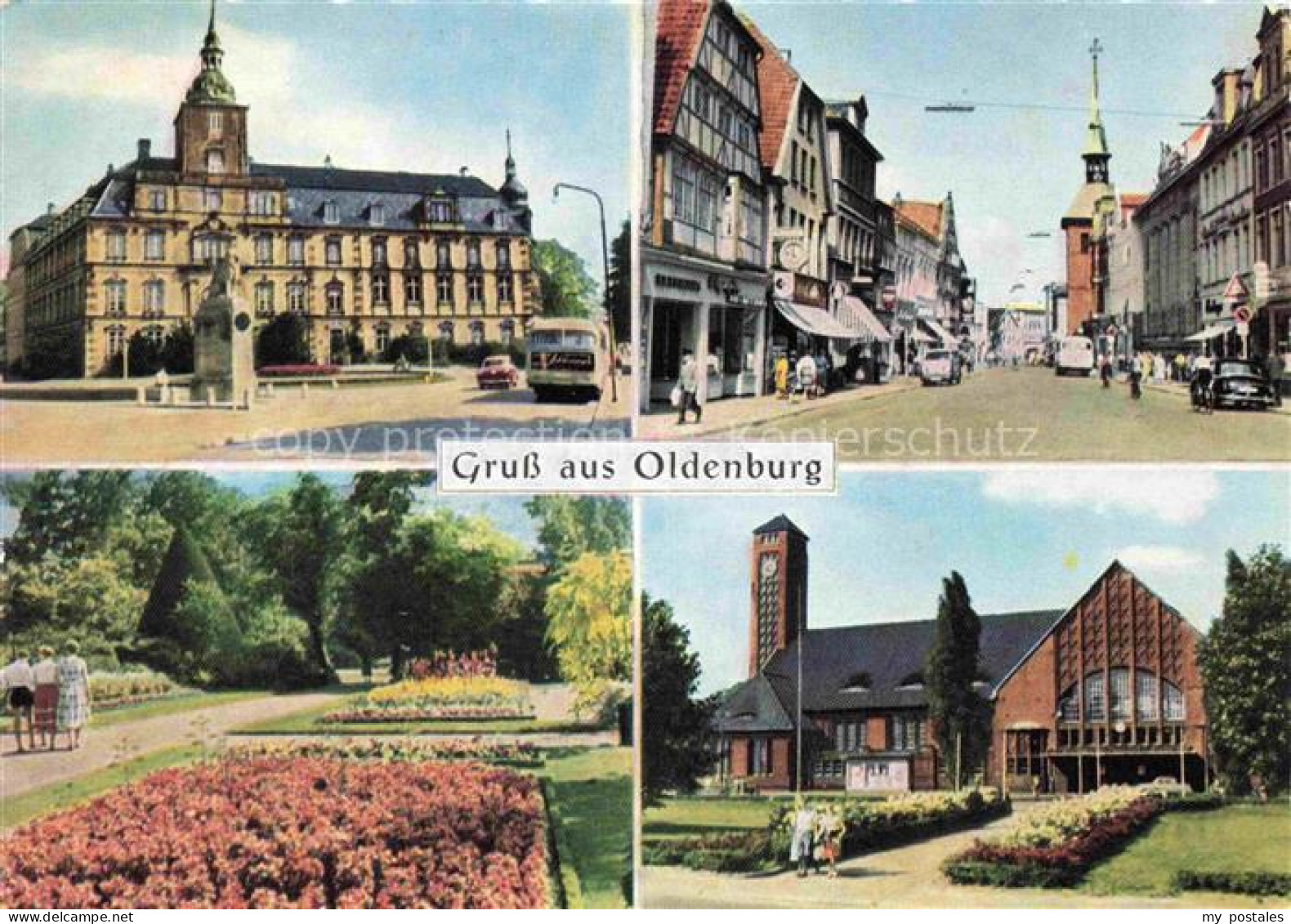 Oldenburg  Oldenburg Schloss Langestrasse Strassenszene Park Rathaus Geschaefte