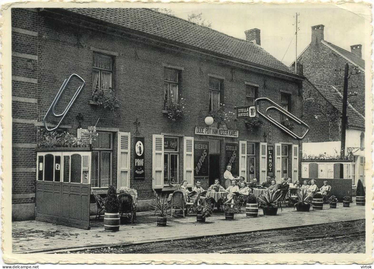 OLEN  : In de pot met drie oren bij Mon Vetters  --- 10.5 x 15 cm ( bierreclame : STELLA - LAMOT - JACK OP