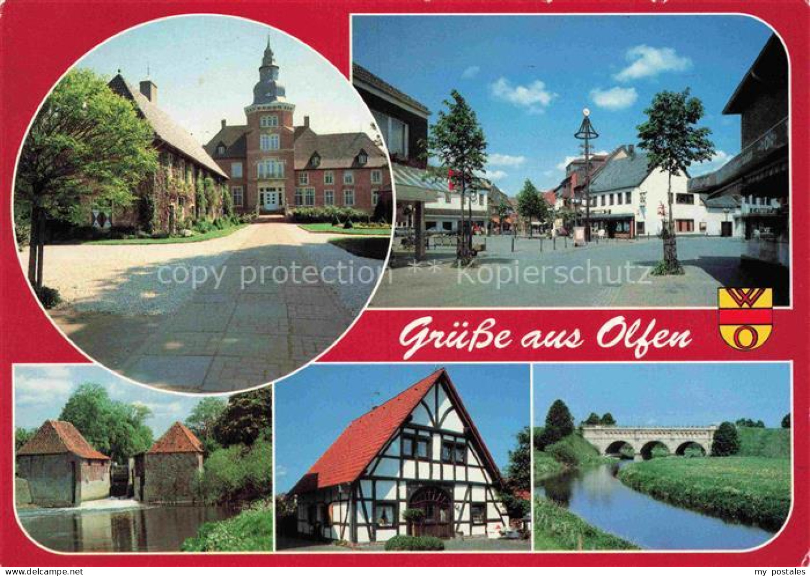 Olfen Westfalen Coesfeld NRW Schloss Marktplatz Wassermuehle Fachwerkhaus Brueck