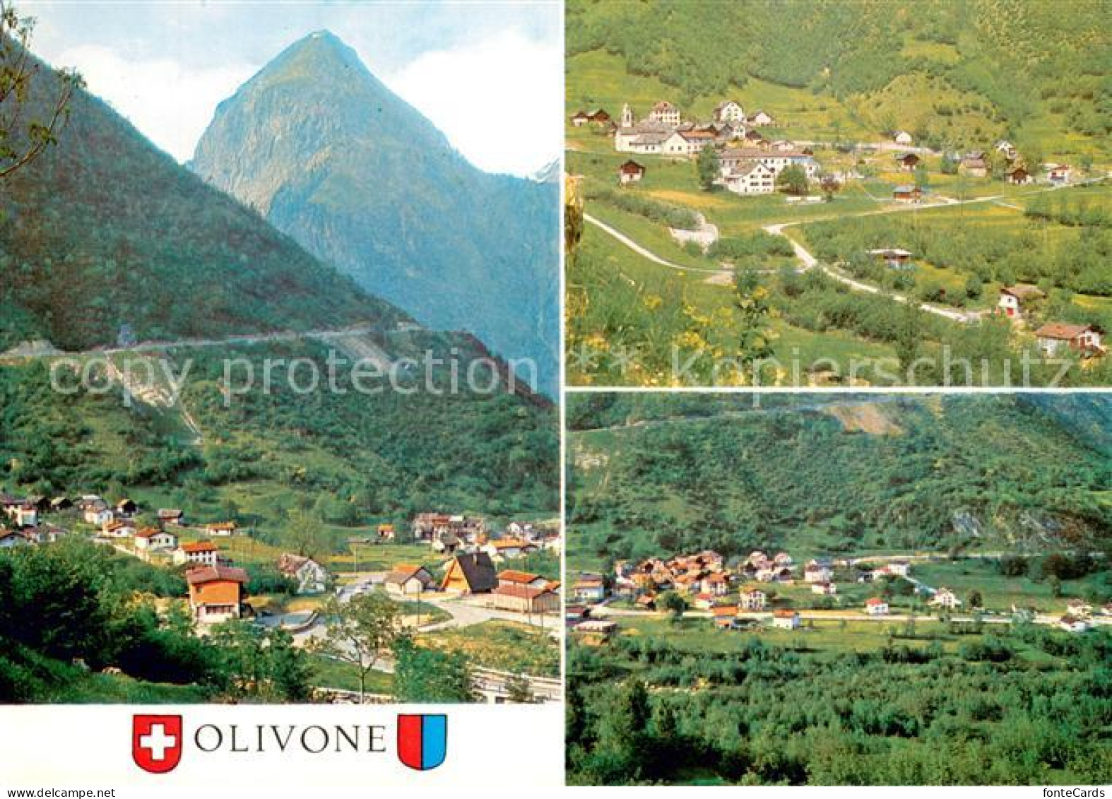 Olivone Ortsansichten Fliegeraufnahme