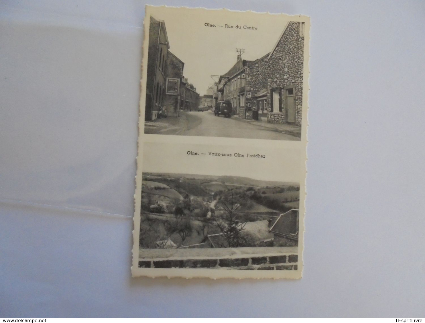 OLNE Multivues 2 Vues Rue du Centre Vaux Sous Olne Froidhez  Carte Postale Postcard CP PK AK