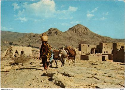 PC SULTANATE OF OMAN, JABAL AKHDAR VILLAGE, REAL PHOTO POSTCARD (b16341)