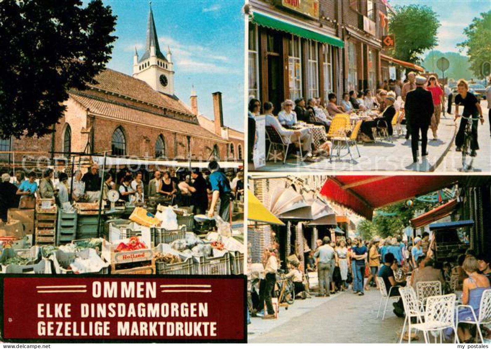 Ommen Overijssel Elke Dinsdagmorgen Gezellige Marktdrukte