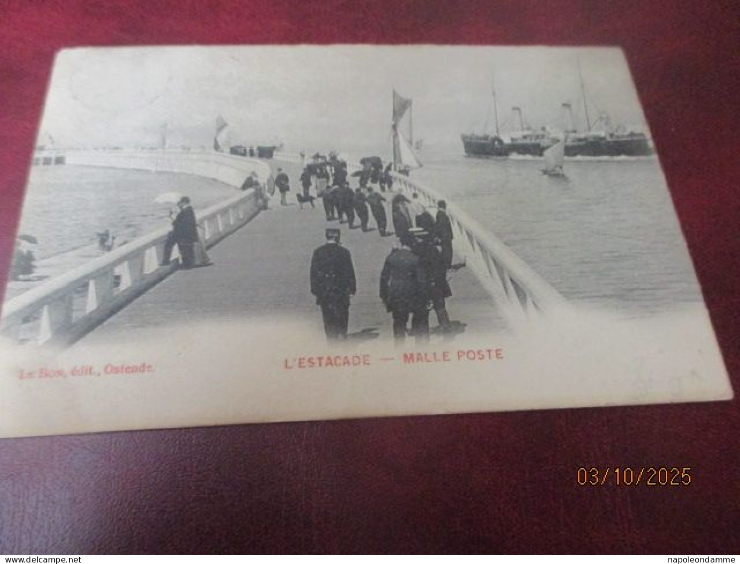 Oostende , L'Estacade Malle Poste