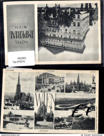 100386,Wien 1 Hotel Imperial MehrbildAk Wien