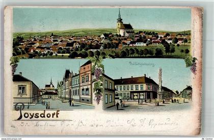 2170 Poysdorf 1904 Lithographie Kirche Denkmal Dreifaltigkeitssäule - 13673736