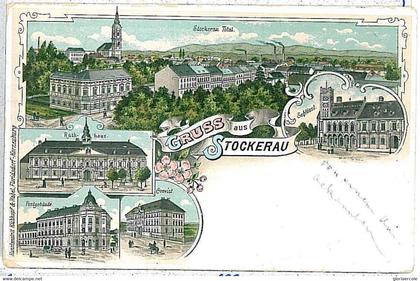 28412  - VINTAGE POSTCARD: AUSTRIA - GRUSS AUS : Stockerau 1898