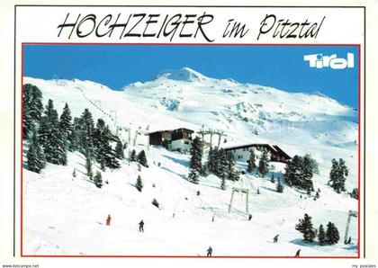Hochzeiger Pitztal Pitzthal Tirol AT Skigebiet Pitztal Skifahrer Schnee Bergstat