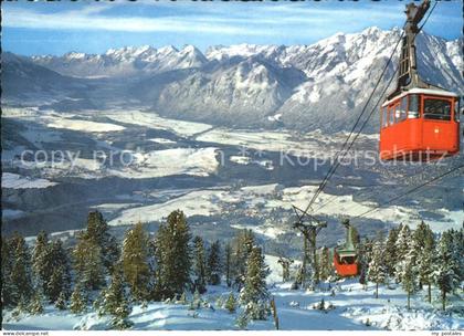 Igls Tirol Winterpanorama Blick vom Patscherkofel nach Mutters Natters Bergbahn