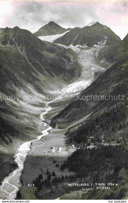 Mittelberg Pitztal Tirol Fliegeraufnahme