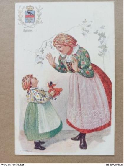 Vintage postcard "Galicia". Austria. 1901.