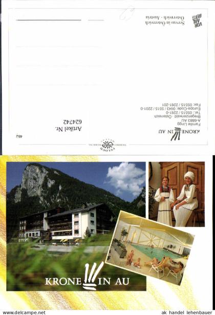624742,Mehrbild Ak Au Vorarlberg Krone in Au Hotel