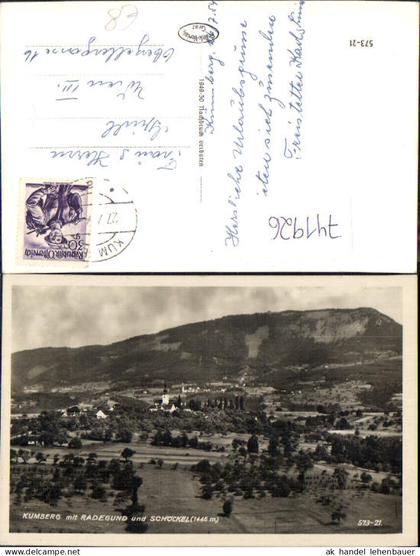 741926 Foto AK Kumberg mit Radegund und Schöckel St Radegund b. Graz