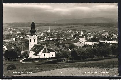 AK Oberwart, Totalansicht mit Kirche vom Berg aus