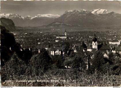 Dornbirn gegen Schweizer Berge