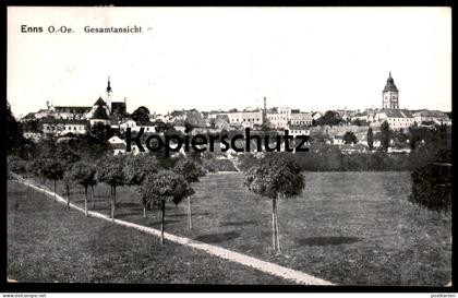 ALTE POSTKARTE ENNS GESAMTANSICHT OBERÖSTERREICH Österreich Austria Ansichtskarte postcard