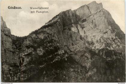 Gesäuse/Steiermark - Gesäuse, Wasserfallwand mit Planspitze