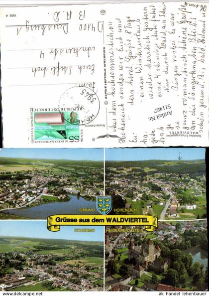 511467,Gmünd Hoheneich Schrems Totale Mehrbildkarte pub Alpine Luftbild 1652A