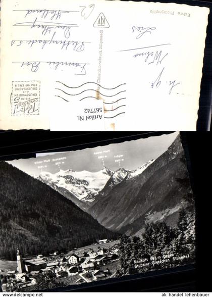 567742,Foto Ak Neustift geg. Stubaier Gletscher Stubaital Neustift im Stubaital