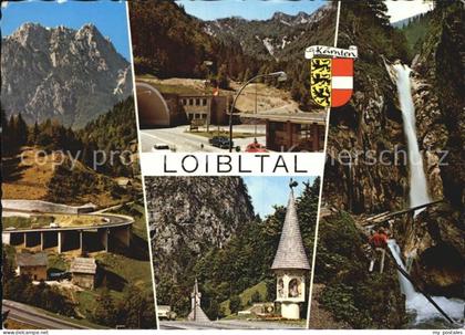 Ferlach Kaernten Hangbruecke vor Loibltunnel Tschaukofall Wasserfall Bildstock