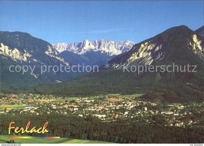 Ferlach Kaernten Panorama gegen Koschuta Bergmassiv Karawanken