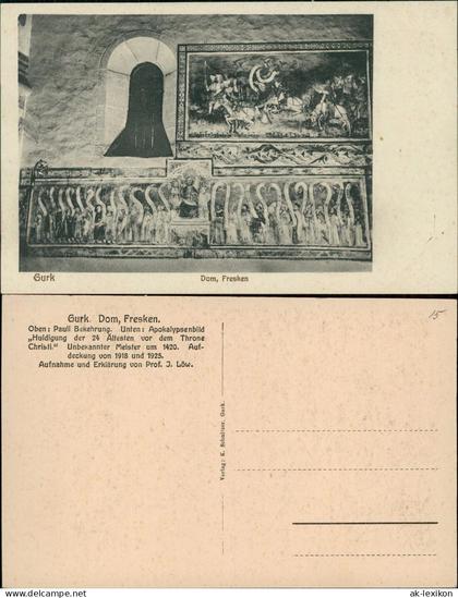 Gurk (Kärnten) Krka Gurk. Dom, Fresken .Oben: Pauli Bekehrung. 1912