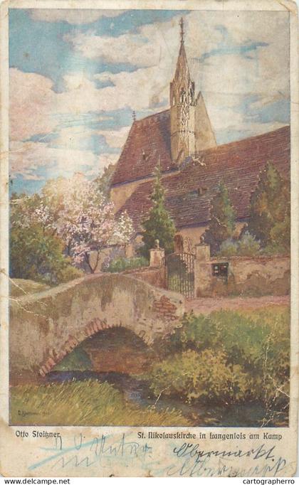 A5695 Langenlois am Kamp St. Nikolauskirche Kunstler Otto Stoltzner