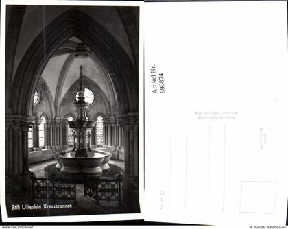 590874,Foto Ak Lilienfeld Stift Lilienfeld Kreuzbrunnen Brunnen
