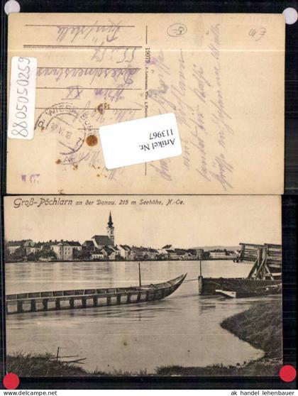 113967,Groß Pöchlarn a.d. Donau Uferpartie 1918