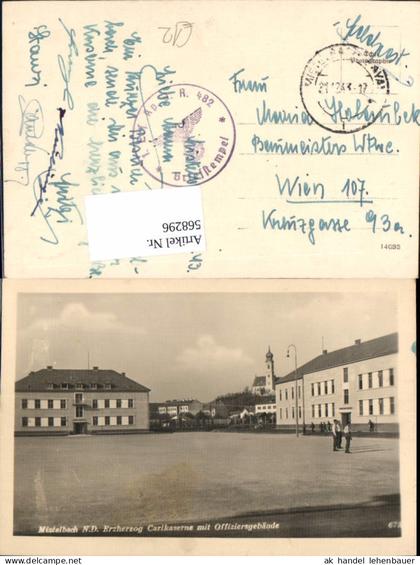 568296,Mistelbach Feldpost Carlskaserne Kaserne Feldpost