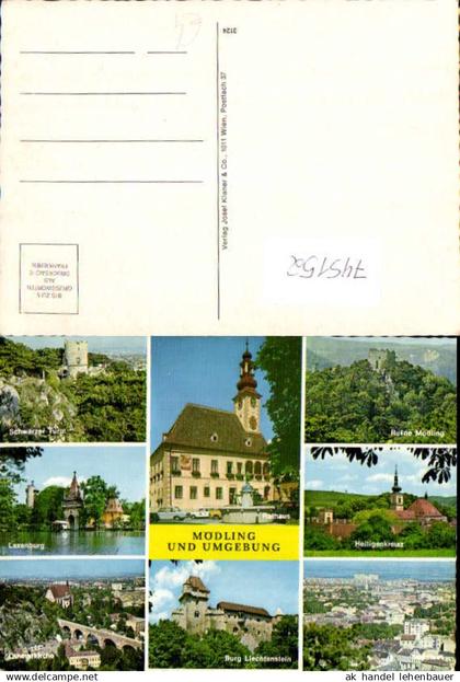 745152 Mehrbild AK Mödling b. Wien Schwarzer Turm Ruine Mödling Laxenburg Heiligenkreuz