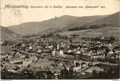 Mürzzuschlag/Steiermark - Mürzzuschlag - Panorama vom Kaiserstein aus