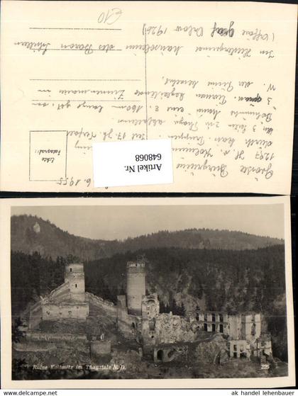 648068,tolle Foto-AK Kollmitz im Thayatale Thaya Raabs an der Thaya