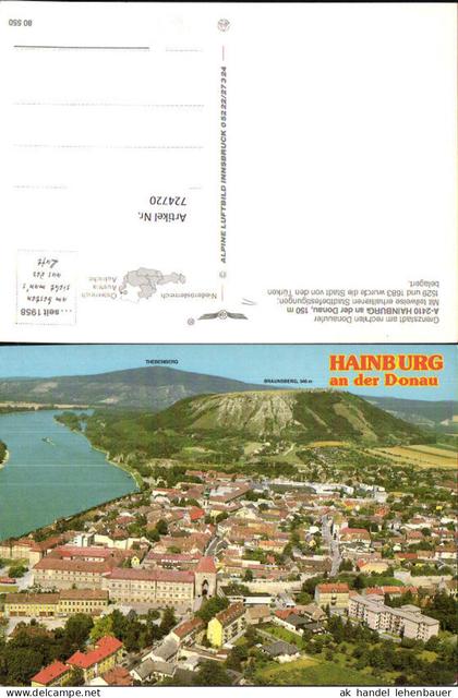 724720 Hainburg Luftbild Fliegeraufnahme Bez. Bruck an der Leitha