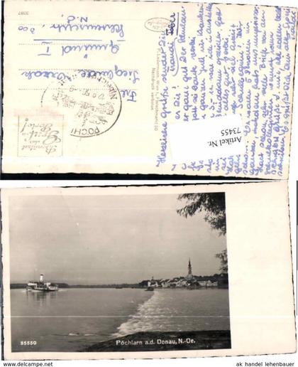 73455,Fotokarte Pöchlarn Dampfer a. Donau