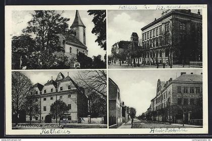 AK Gänserndorf, Kirche, Strassenpartie in der Stadt