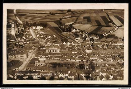 AK Poysdorf /N.Ö., Fliegeraufnahme des Ortes